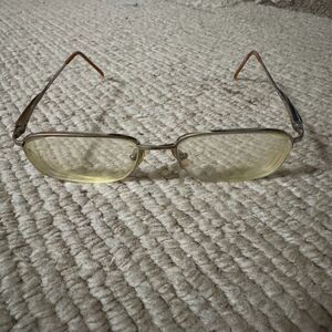 Vintage Chesterfield 672T 1WK Silver Metal Eyeglasses Frame Rectangular
